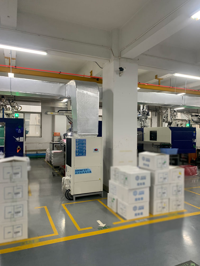 蒸發冷水源節能空調（蒸發冷省電空調立式管道機）應用車間案例