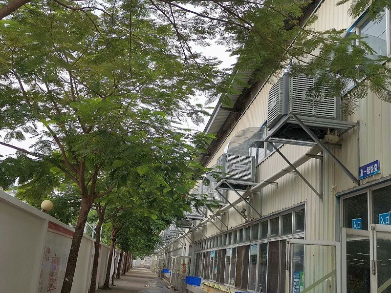 工業環保空調為學校飯堂食堂降溫通風案例